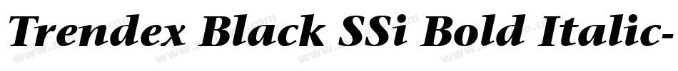 Trendex Black SSi Bold Italic字体转换